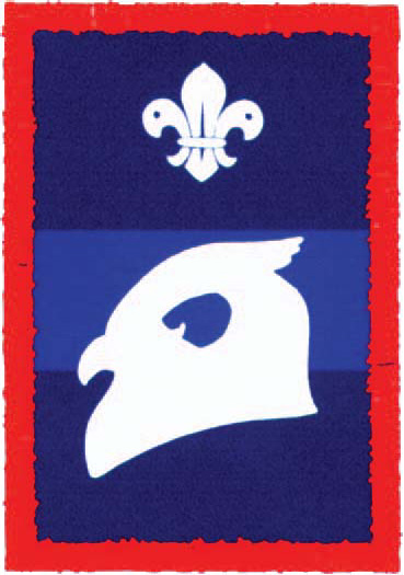 A Scout badge with a graphic depicting a generic owl. The Scout symbol is above the Owl.